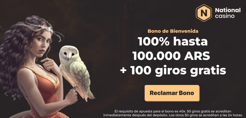 Bono de bienvenida de National Casino